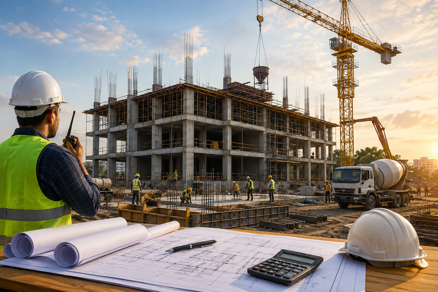 Construction execution on site