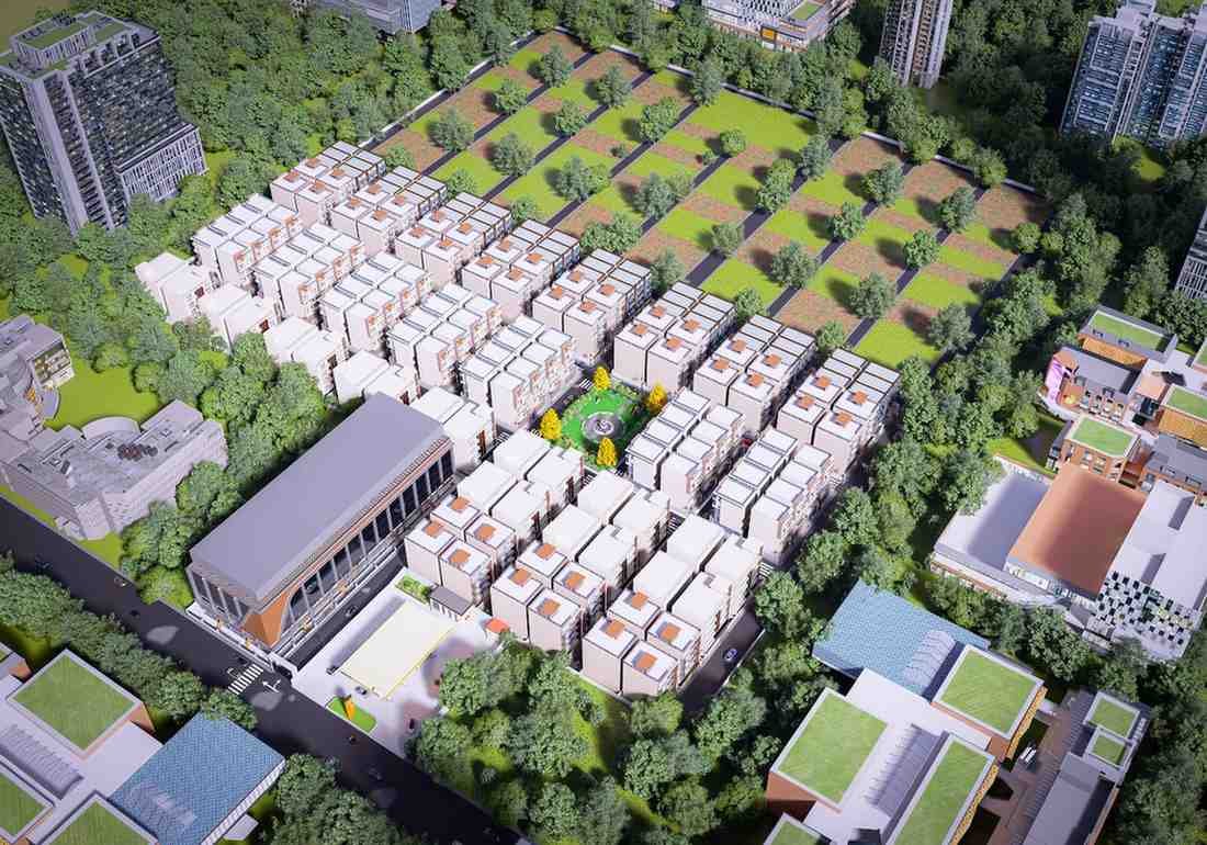 Kryston Aero City aerial perspective in Darbhanga