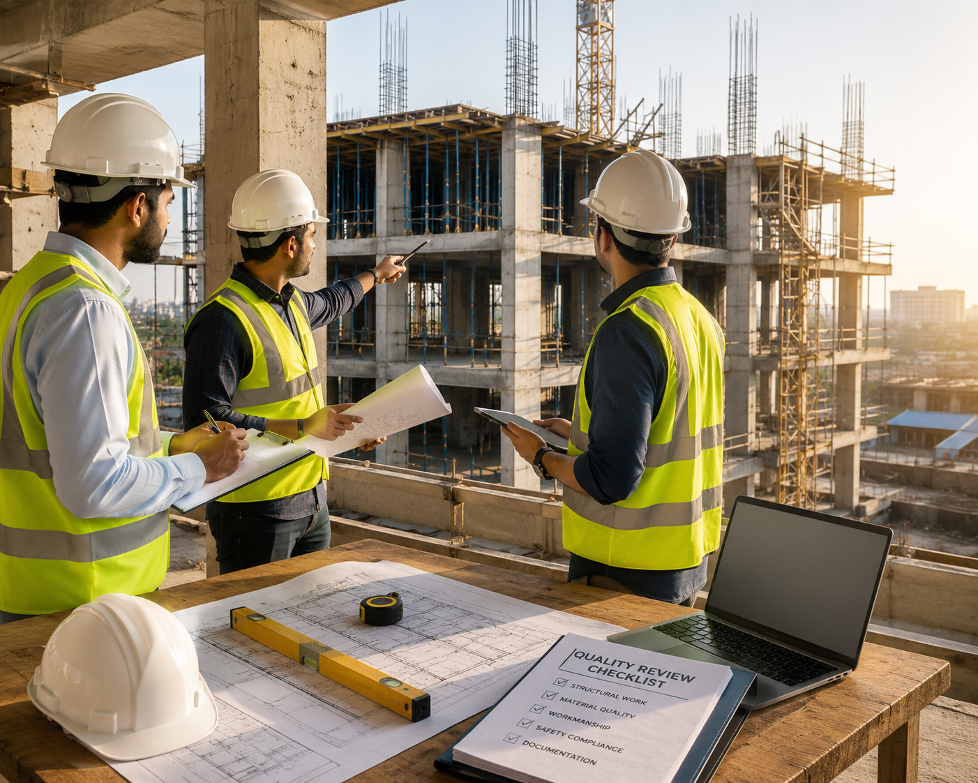 Construction quality review inspection